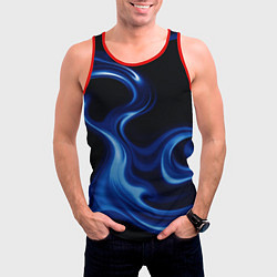 Майка-безрукавка мужская Color blue smoke, цвет: 3D-красный — фото 2