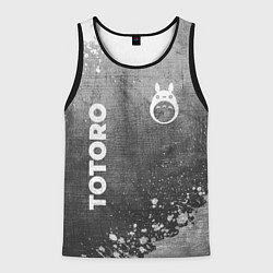 Мужская майка без рукавов Totoro - grey gradient вертикально