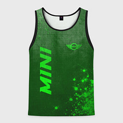 Майка-безрукавка мужская Mini - green gradient вертикально, цвет: 3D-черный