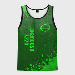 Майка-безрукавка мужская Ozzy Osbourne - green gradient вертикально, цвет: 3D-черный