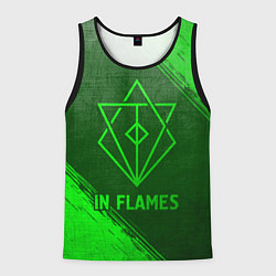 Майка-безрукавка мужская In Flames - green gradient, цвет: 3D-черный