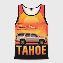 Майка-безрукавка мужская Tahoe на закате джип, цвет: 3D-черный