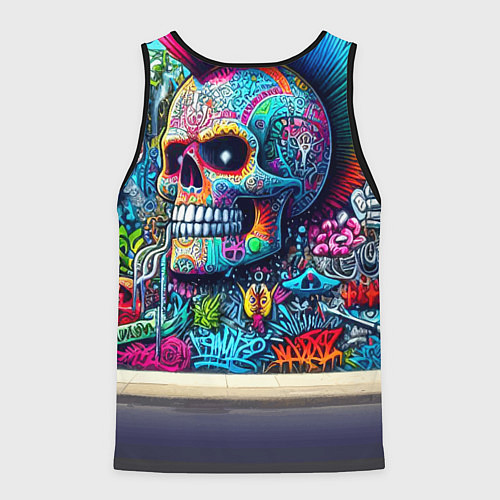 Мужская майка без рукавов Том и Джерри - панк не умер / 3D-Черный – фото 2