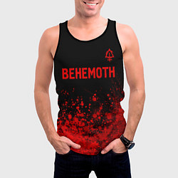 Майка-безрукавка мужская Behemoth - red gradient посередине, цвет: 3D-черный — фото 2