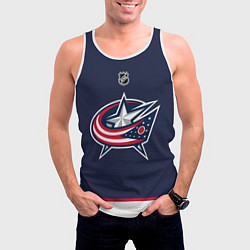 Майка-безрукавка мужская Columbus Blue Jackets - NHL team, цвет: 3D-белый — фото 2