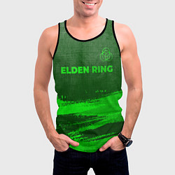 Майка-безрукавка мужская Elden Ring - green gradient посередине, цвет: 3D-черный — фото 2