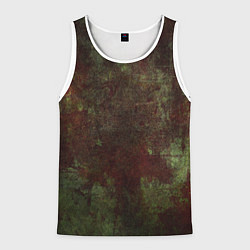 Мужская майка без рукавов Абстракция - green fabric soaked in red paint