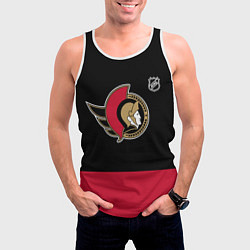 Майка-безрукавка мужская Оттава Сенаторз хоккей, цвет: 3D-белый — фото 2