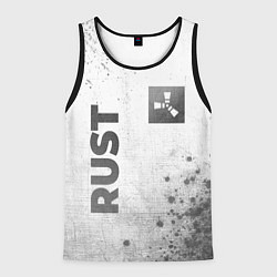 Мужская майка без рукавов Rust - white gradient вертикально