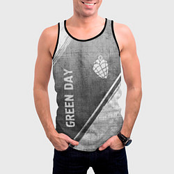 Майка-безрукавка мужская Green Day - grey gradient вертикально, цвет: 3D-черный — фото 2