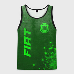 Майка-безрукавка мужская Fiat - green gradient вертикально, цвет: 3D-черный