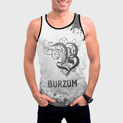 Майка-безрукавка мужская Burzum - white gradient, цвет: 3D-черный — фото 2