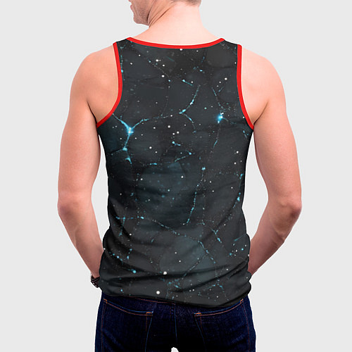Мужская майка без рукавов Astro логотип из синего стекла / 3D-Красный – фото 4