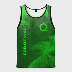 Майка-безрукавка мужская God of War - green gradient вертикально, цвет: 3D-черный