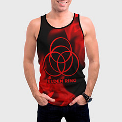 Майка-безрукавка мужская Elden Ring - red gradient, цвет: 3D-черный — фото 2