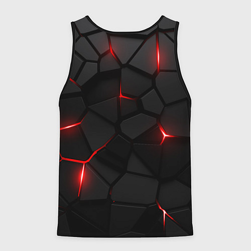 Мужская майка без рукавов Детройт Ред Уингз - плиты с подсветкой / 3D-Черный – фото 2
