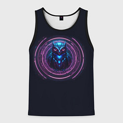 Майка-безрукавка мужская Магическая сова, цвет: 3D-черный