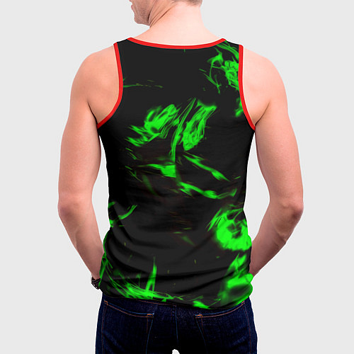 Мужская майка без рукавов Monster energy кислотное лого огонь / 3D-Красный – фото 4