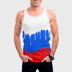 Майка-безрукавка мужская Патриот - флаг, цвет: 3D-белый — фото 2