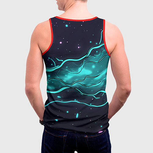 Мужская майка без рукавов Певица Билли Айлиш / 3D-Красный – фото 4