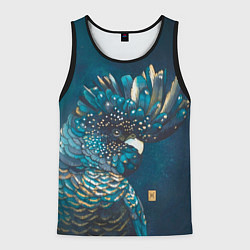 Майка-безрукавка мужская Попугай акварельный - big picture, цвет: 3D-черный