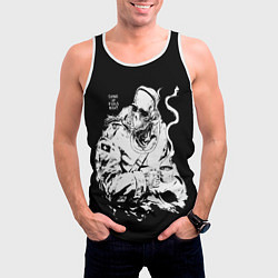 Майка-безрукавка мужская Скелет с кружкой, цвет: 3D-белый — фото 2