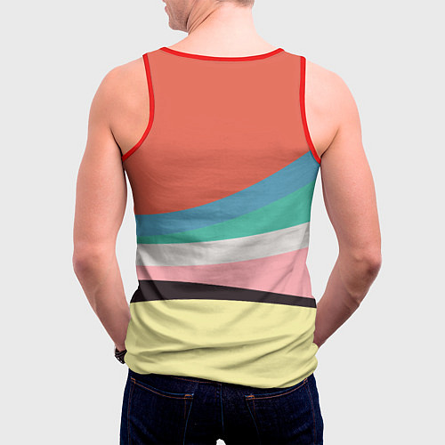 Мужская майка без рукавов Спектр июнь / 3D-Красный – фото 4