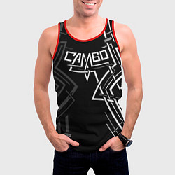 Майка-безрукавка мужская Самбо движение в узоре, цвет: 3D-красный — фото 2
