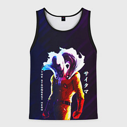 Майка-безрукавка мужская Anime OPM Saitama The Strongest Hero, цвет: 3D-черный