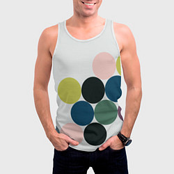 Майка-безрукавка мужская Кластер чил - абстракция, цвет: 3D-белый — фото 2