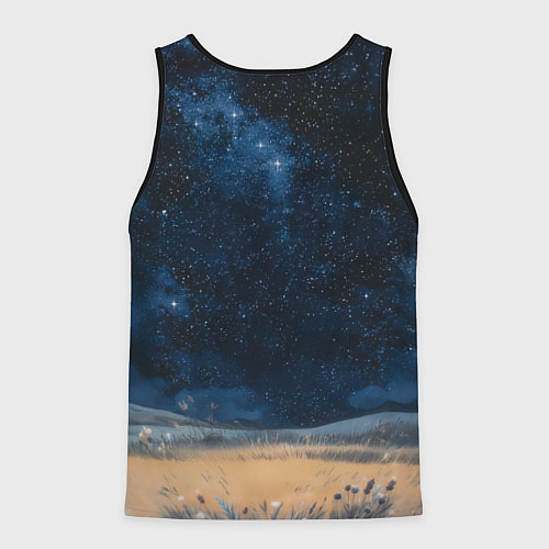 Мужская майка без рукавов Нло похищает капибару сидящую в позе лотоса / 3D-Черный – фото 2