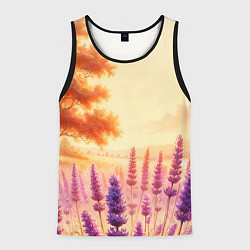 Майка-безрукавка мужская Поле цветочное, цвет: 3D-черный