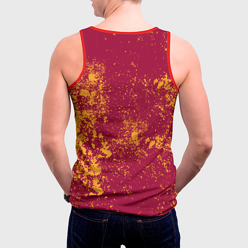Мужская майка без рукавов Майами Хит - брызги красок / 3D-Красный – фото 4