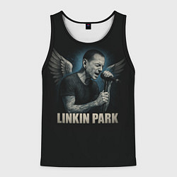 Майка-безрукавка мужская Chester Bennington - Angel, цвет: 3D-черный