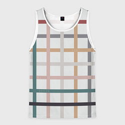Мужская майка без рукавов Плетенка пастельная