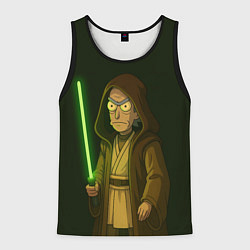 Майка-безрукавка мужская Рик - магистр-джедай, цвет: 3D-черный