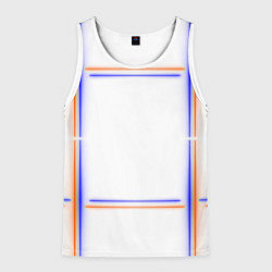 Майка-безрукавка мужская Neon white orange light blue, цвет: 3D-белый