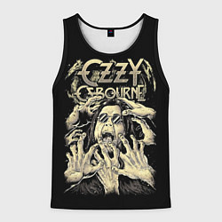 Майка-безрукавка мужская Ozzy Osbourne - head and hands, цвет: 3D-черный