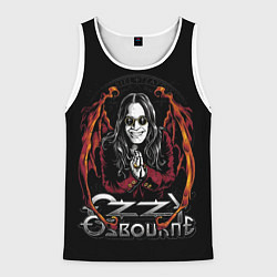 Майка-безрукавка мужская Ozzy Osbourne with wings, цвет: 3D-белый