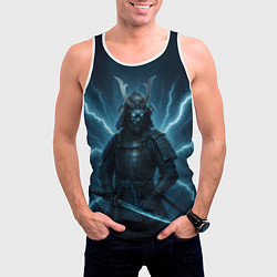 Майка-безрукавка мужская Электросамурай, цвет: 3D-белый — фото 2