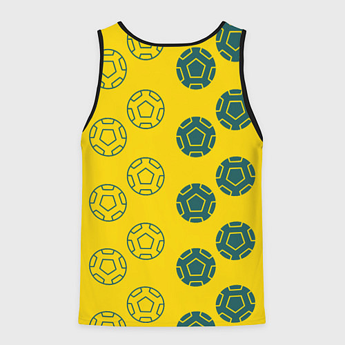 Мужская майка без рукавов Ряды из спортивных мячей / 3D-Черный – фото 2
