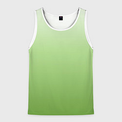 Мужская майка без рукавов Градиент нежно-зеленый