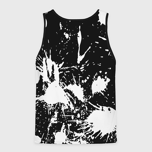 Мужская майка без рукавов Doom белые краски / 3D-Черный – фото 2