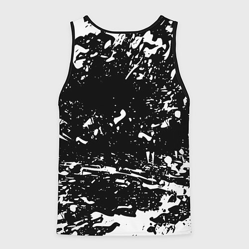 Мужская майка без рукавов Doom краски белые штрихи / 3D-Черный – фото 2