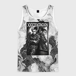 Майка-безрукавка мужская XXXTentacion облокотился об зеркало, цвет: 3D-белый