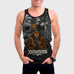 Майка-безрукавка мужская XXXTentacion со скрещенными руками, цвет: 3D-черный — фото 2