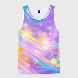 Майка-безрукавка мужская Волшебный мистический космос, цвет: 3D-белый