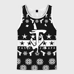 Майка-безрукавка мужская Doom x csgo winter, цвет: 3D-белый