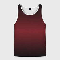 Майка-безрукавка мужская Градиент темно-бордовый, цвет: 3D-белый
