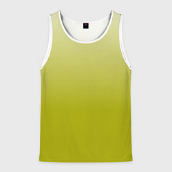 Майка-безрукавка мужская Градиент лаймовый, цвет: 3D-белый